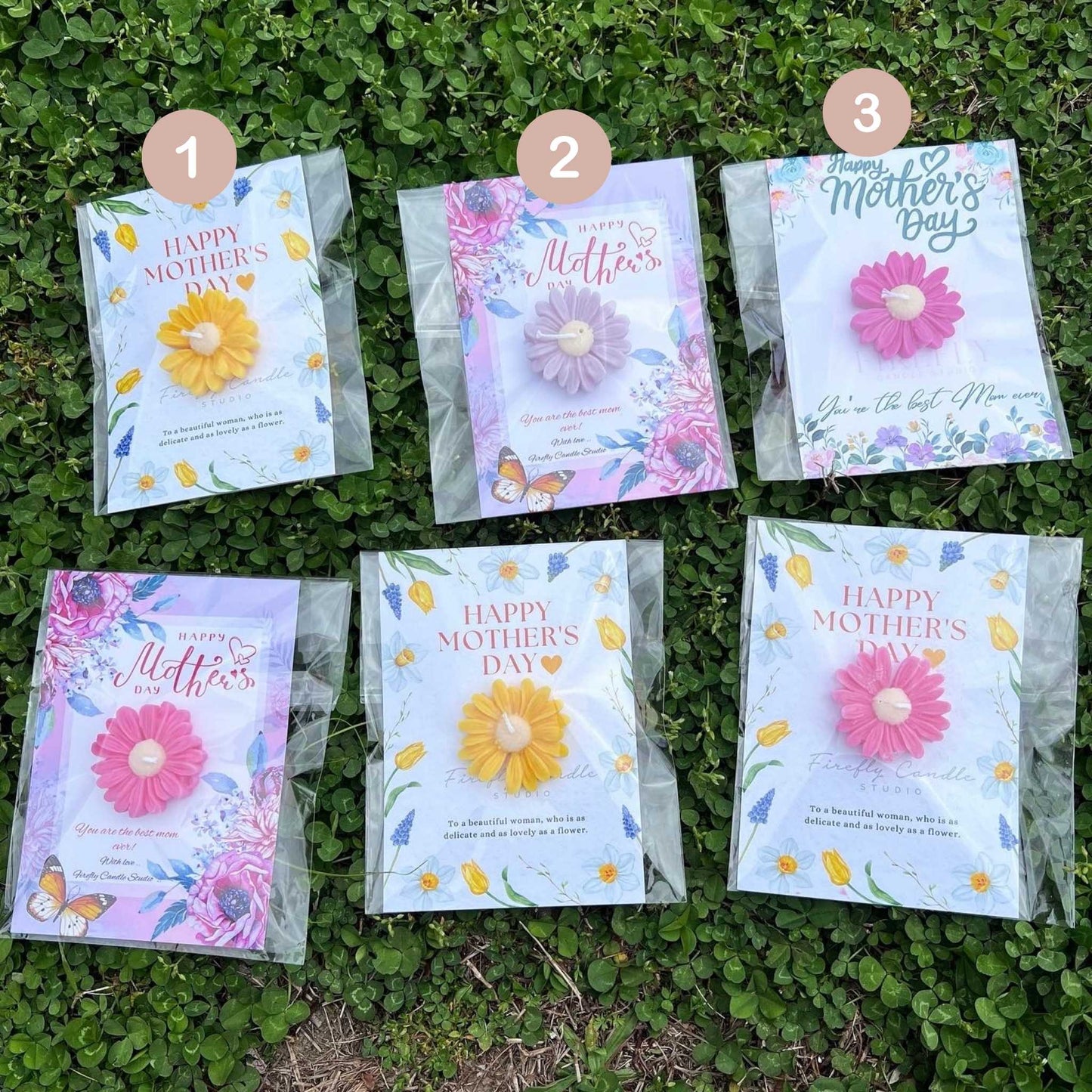 Mother’s Day Card with Daisy Candle