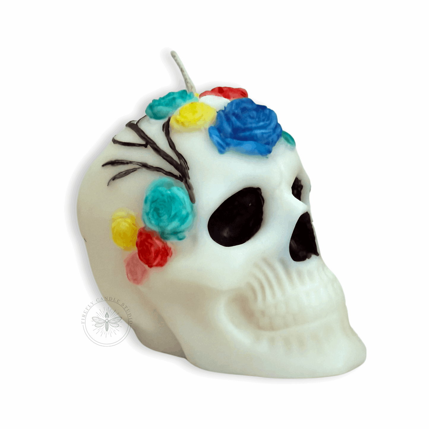 Día de los Muertos Skull Candle
