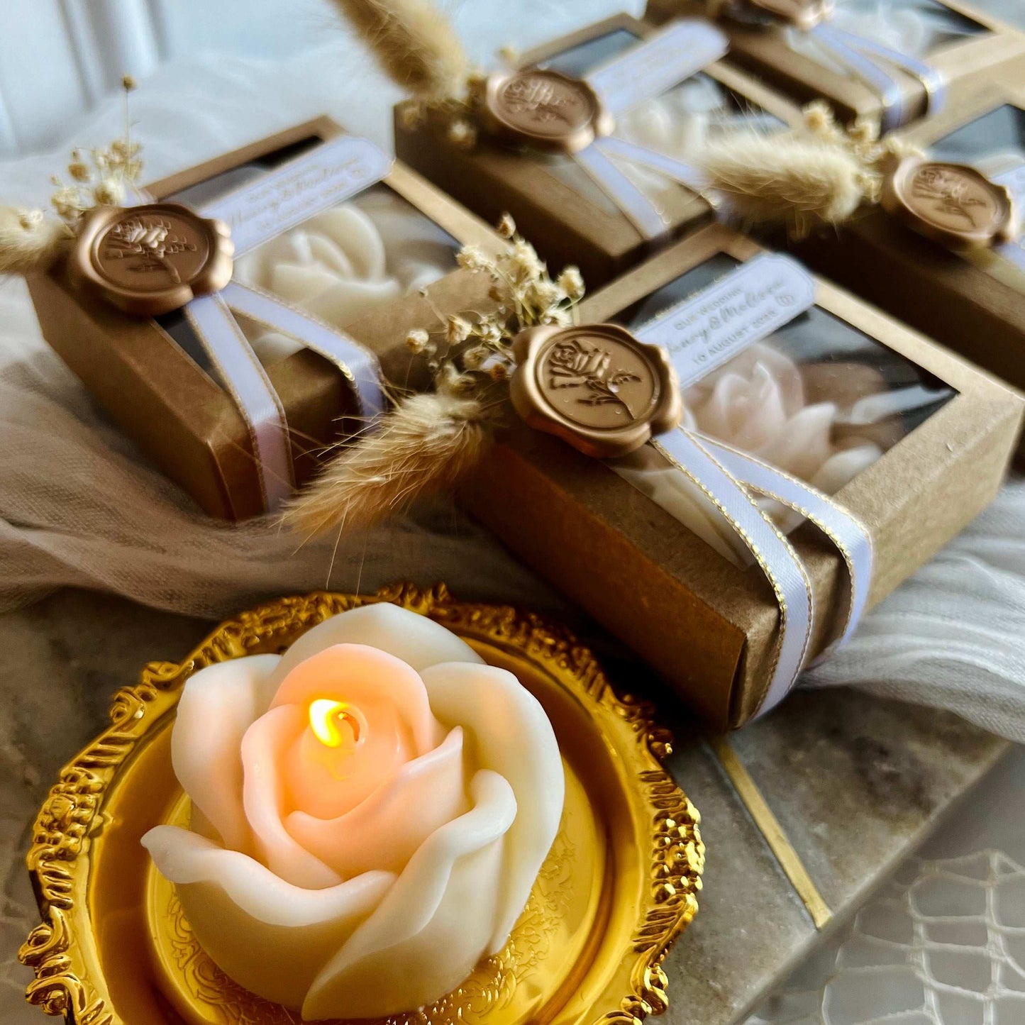 Rose Candle / Events Favors