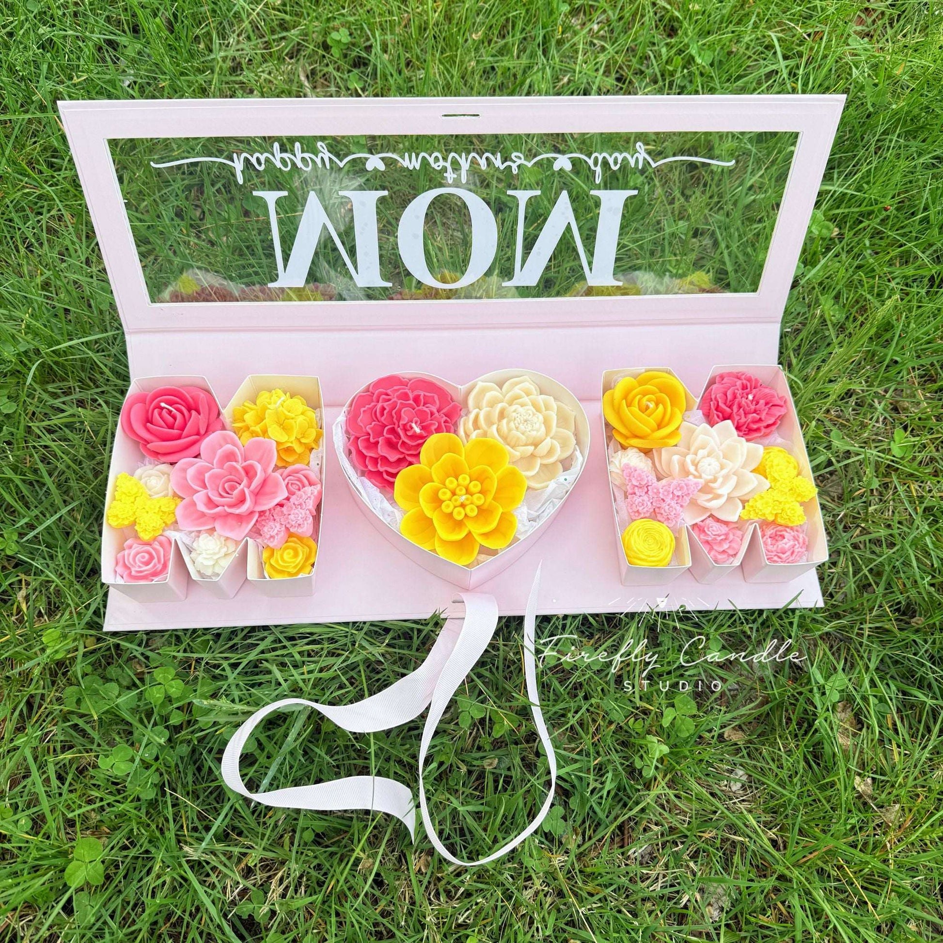 Mother’s Day Candle Gift Box – Wax Flowers & Melts