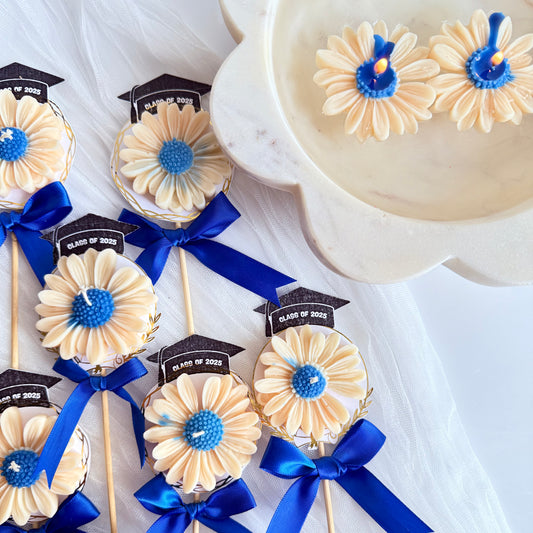 Floating Daisy Candle Favor - Graduation Class of 2026