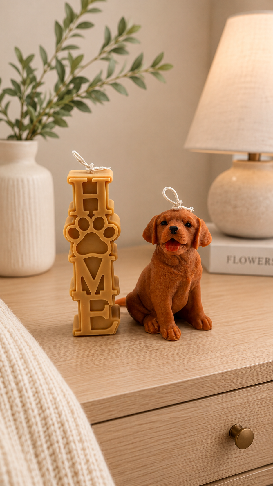 Lying Golden Retriever Candle