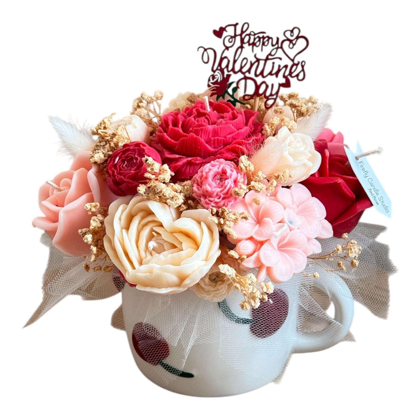 Cherry Mug Candle Bouquet