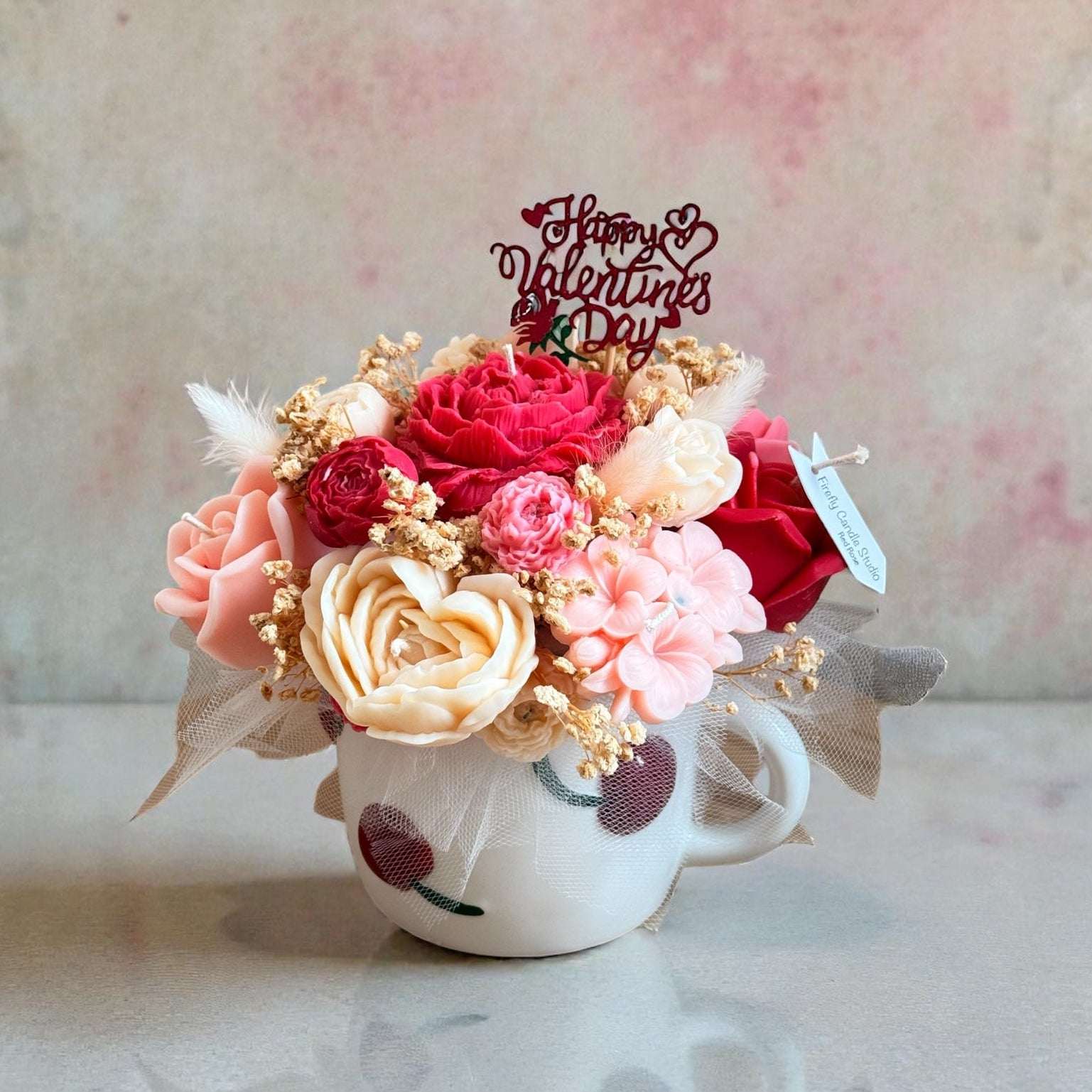 Cherry Mug Candle Bouquet