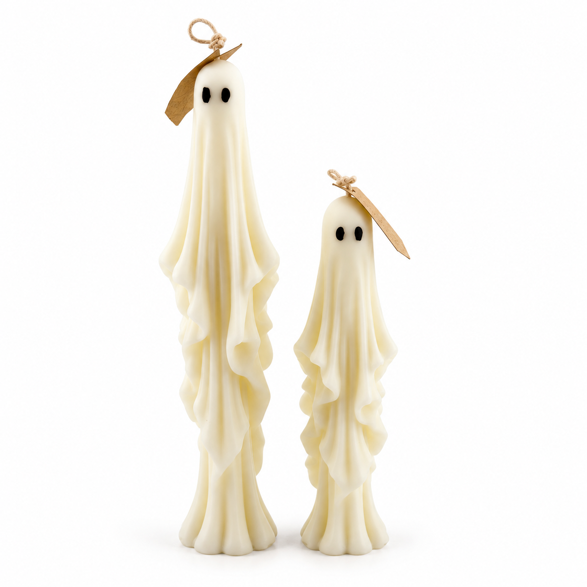 Ghost Taper Candles Set of 2 – Halloween Candle Set- Unscented