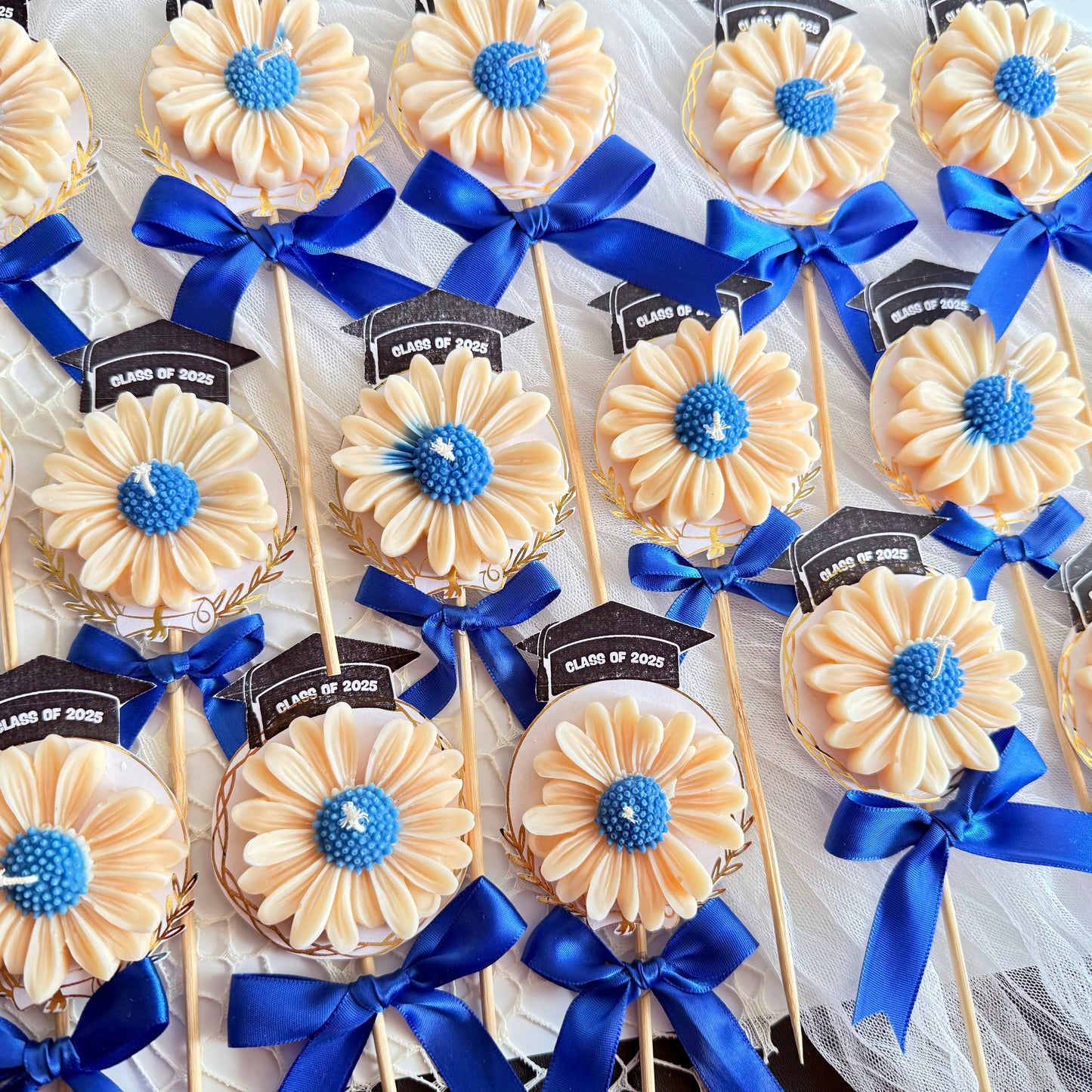 Floating Daisy Candle Favor - Graduation Class of 2026