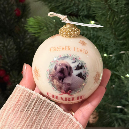 Custom Memorial Pet Ornament Ball Candle