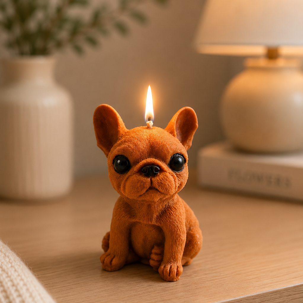 French Bulldog Candle