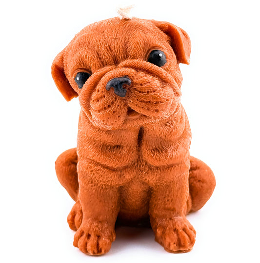 Seated Bulldog Candle