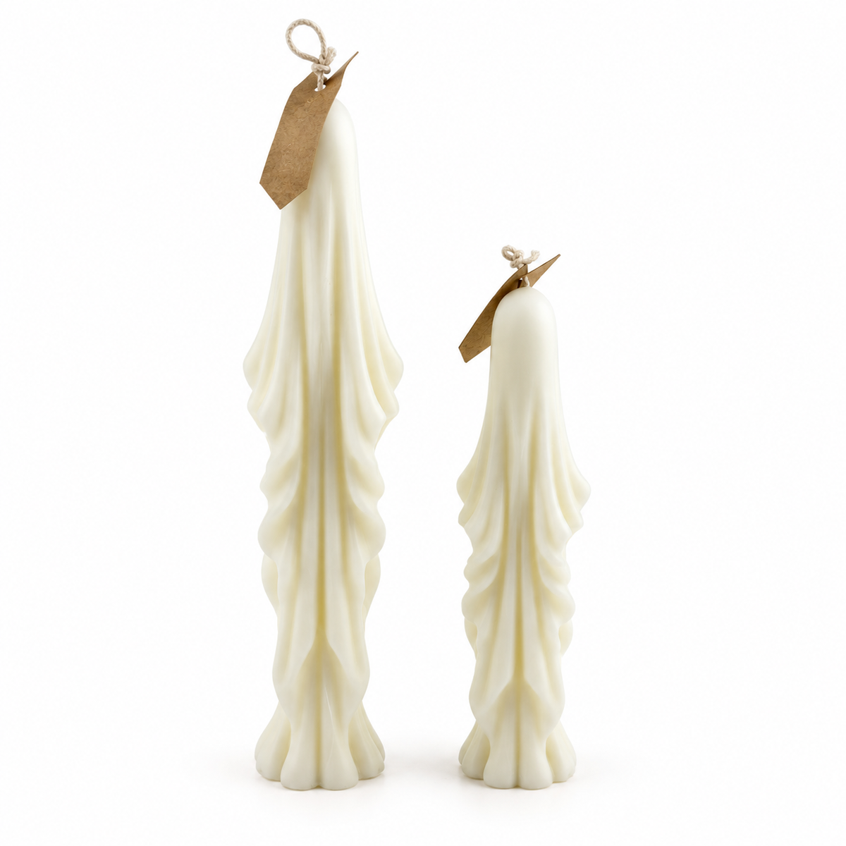 Ghost Taper Candles Set of 2 – Halloween Candle Set- Unscented