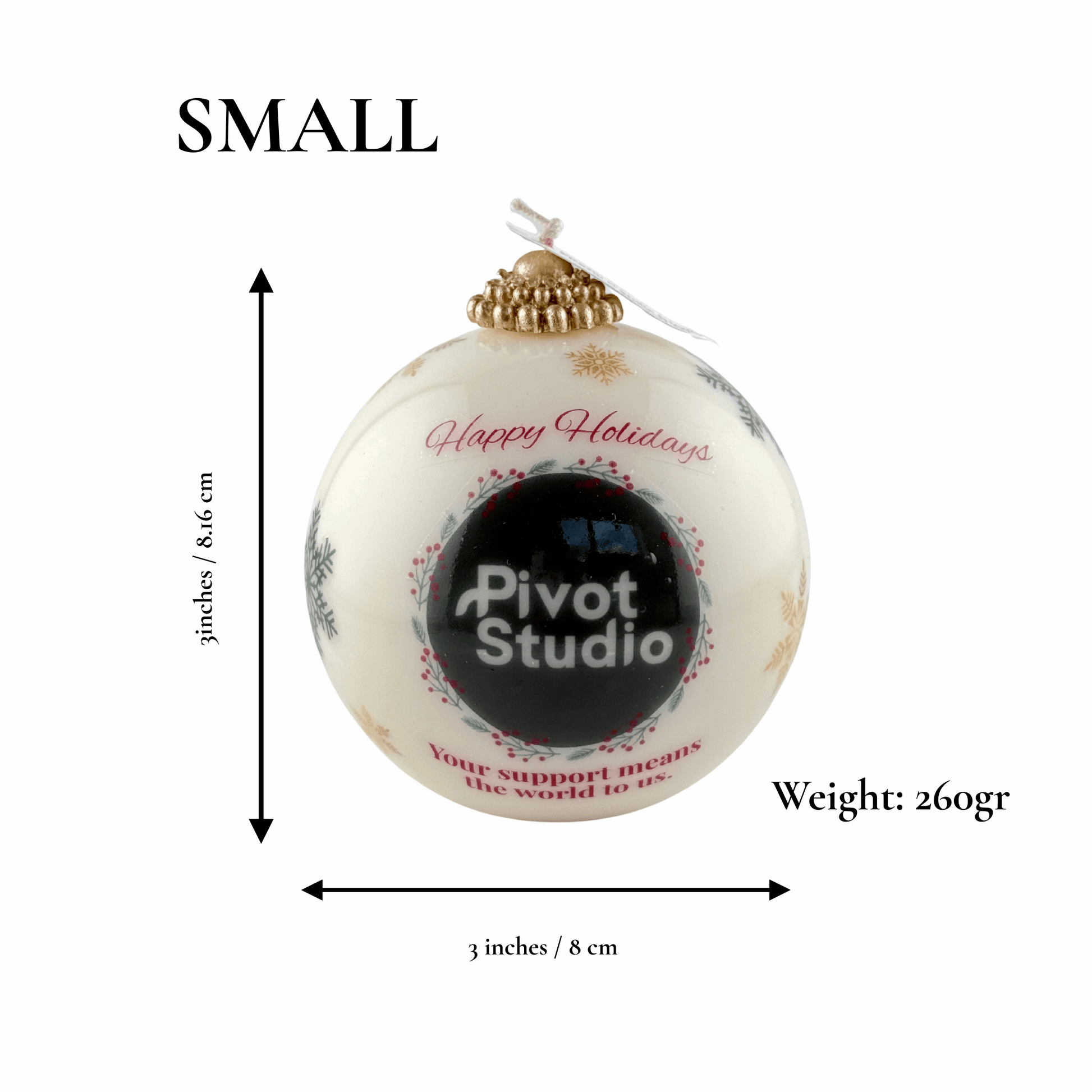 Custom Business Ornament Ball Candle