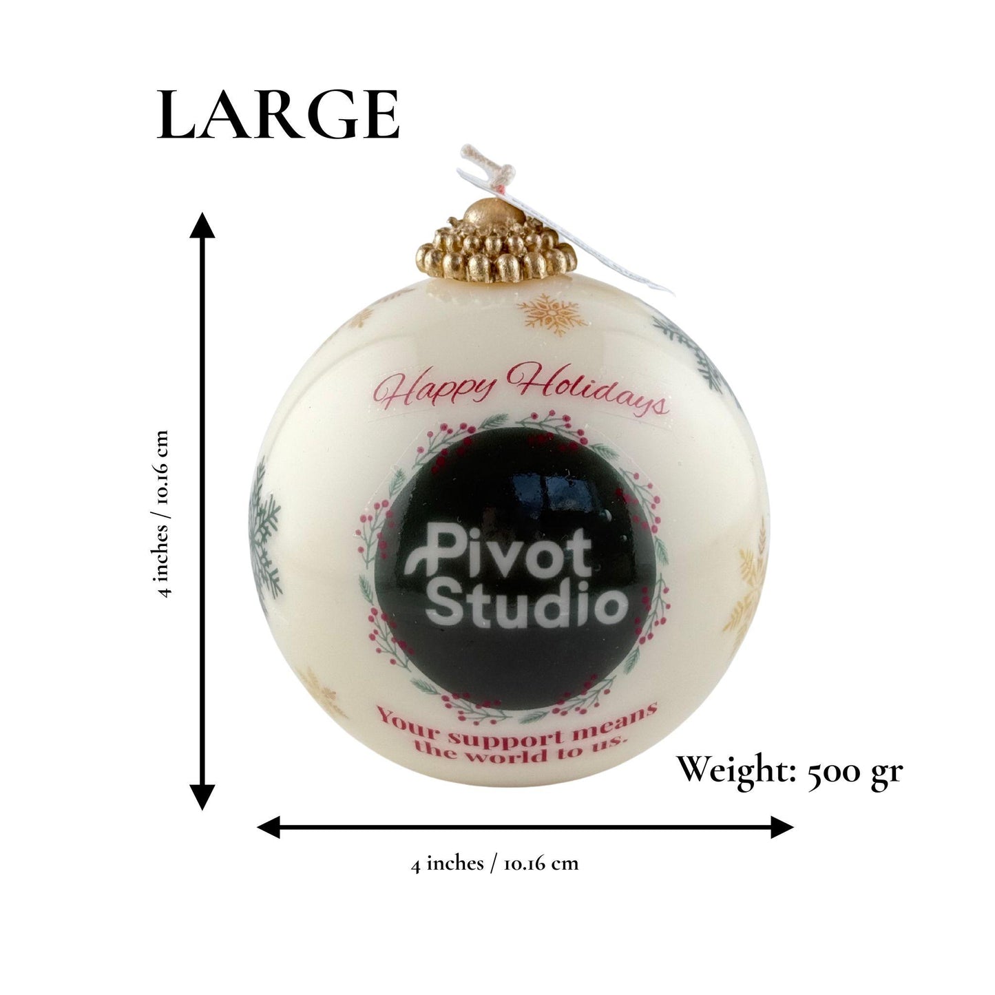 Custom Business Ornament Ball Candle