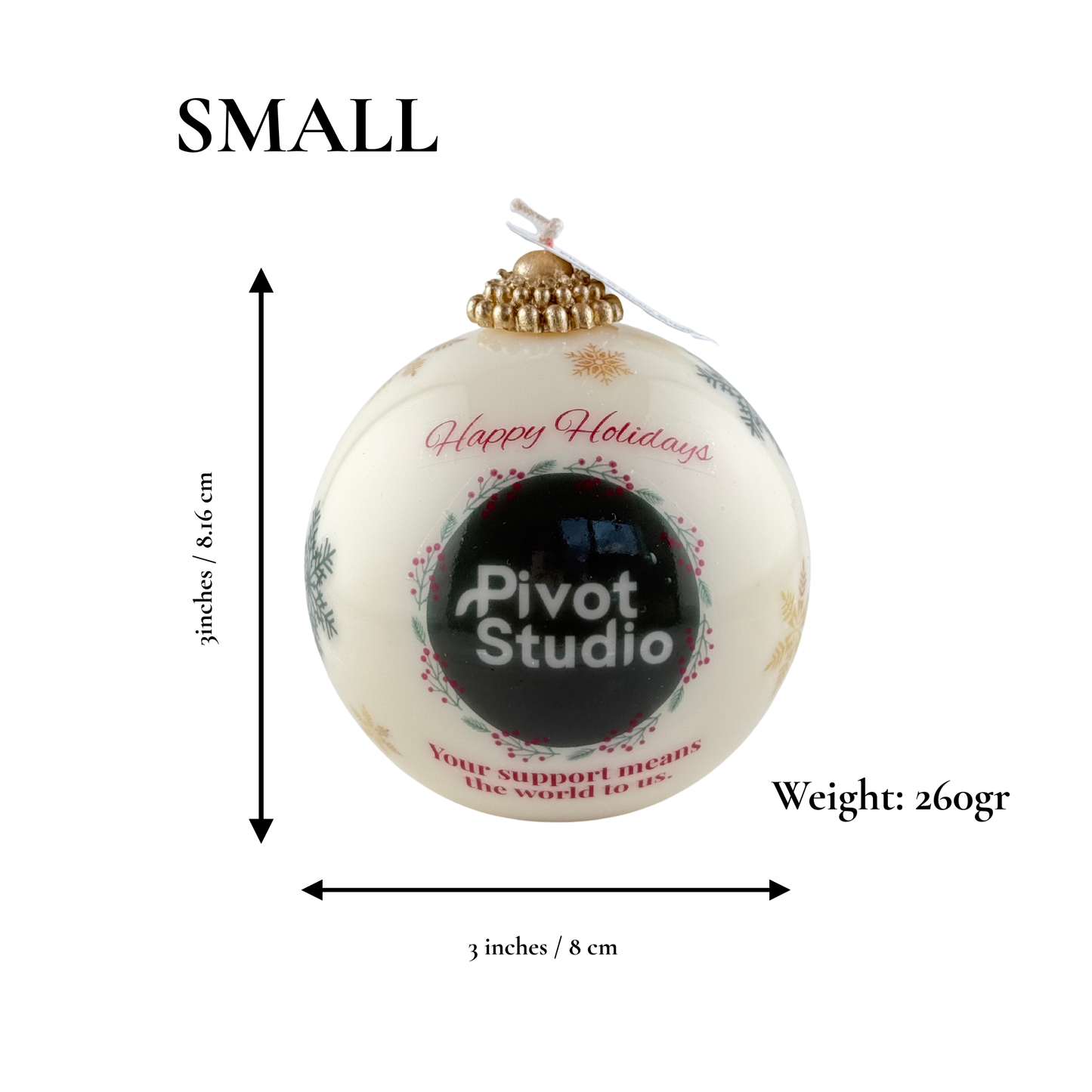 Custom Business Ornament Ball Candle
