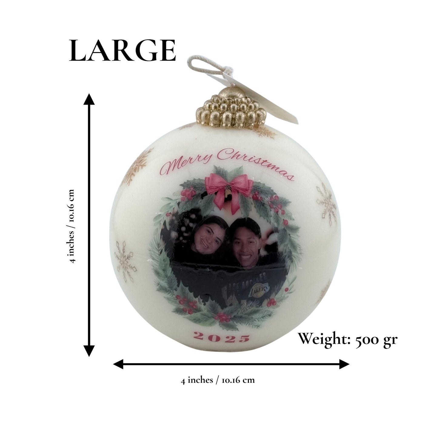 Custom Family Ornament Ball Candle