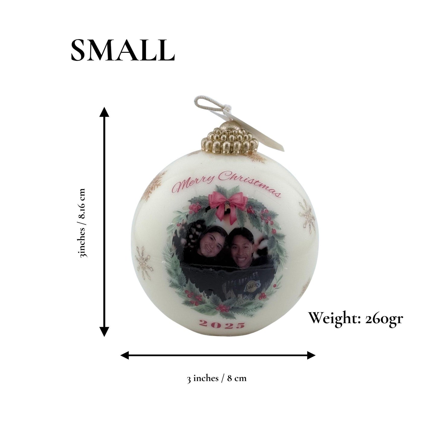 Custom Family Ornament Ball Candle