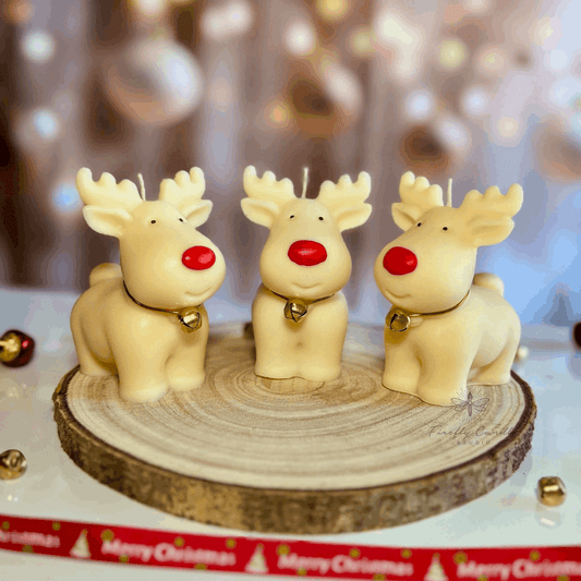 Cute Rudolph /Reindeer Candle - Firefly Candle Studio