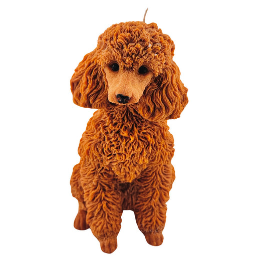 Poodle Puppy Candle