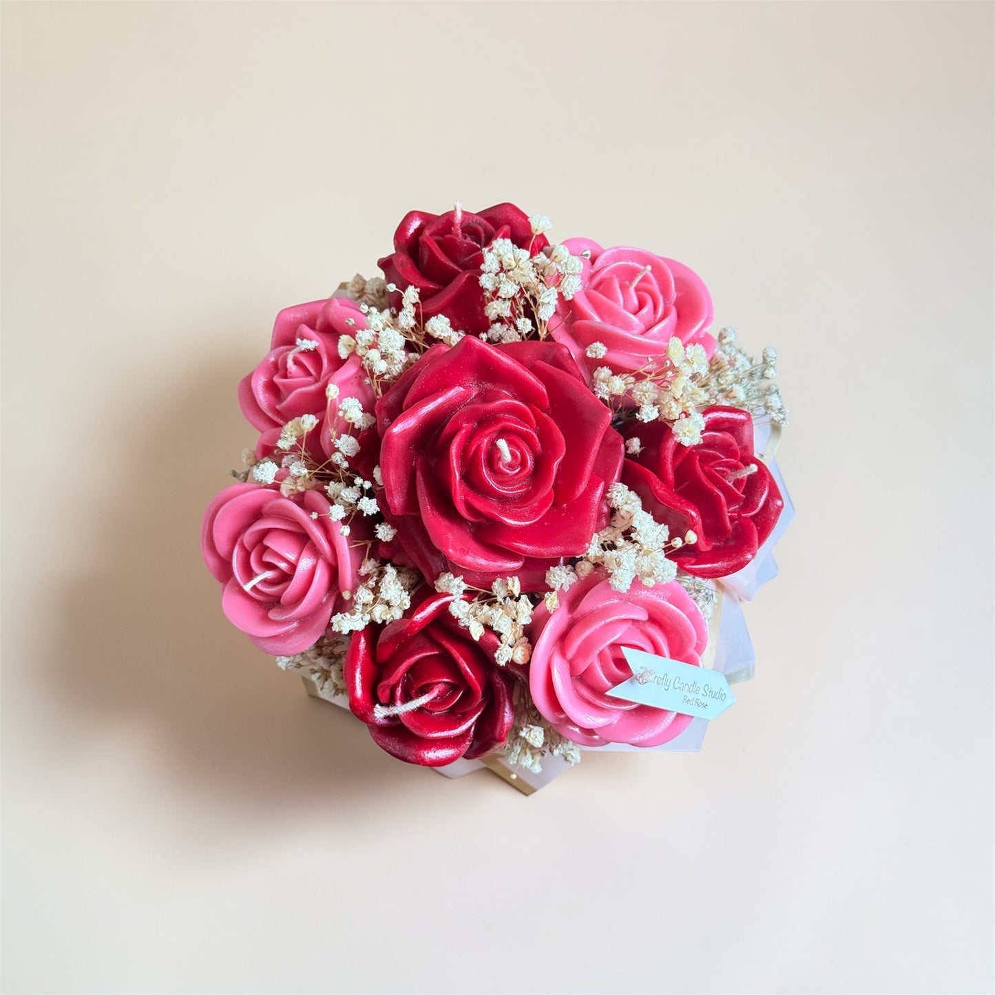 Mother's Day Rose Candle Bouquet with Topper