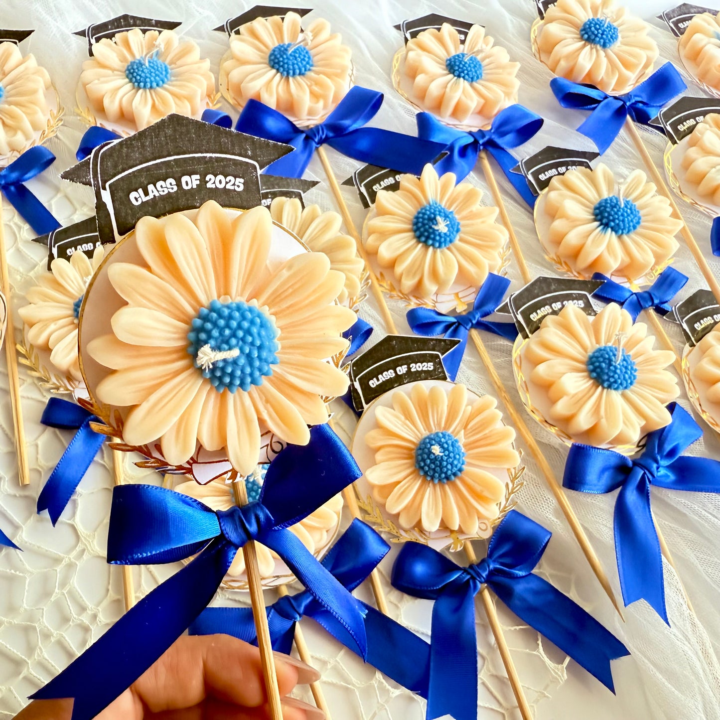 Floating Daisy Candle Favor - Graduation Class of 2026
