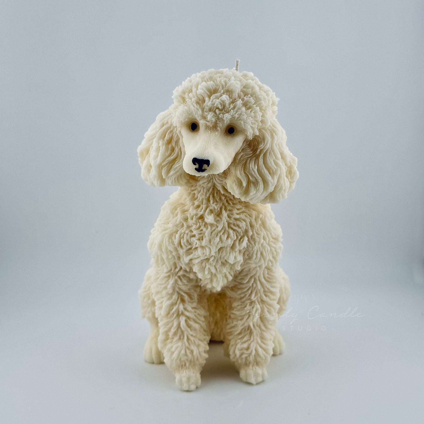 Poodle Puppy Candle