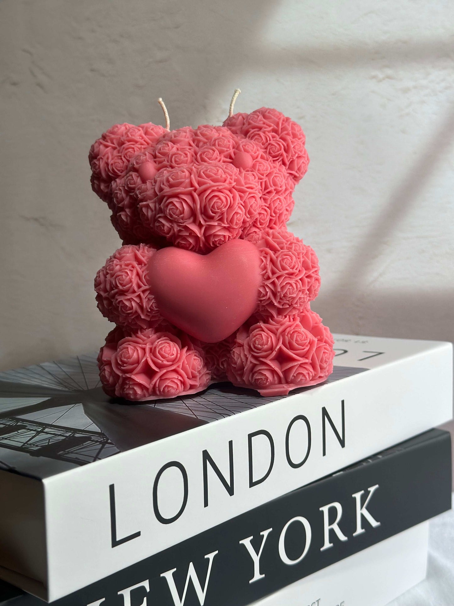 Rose Teddy Bear Candle (LARGE)