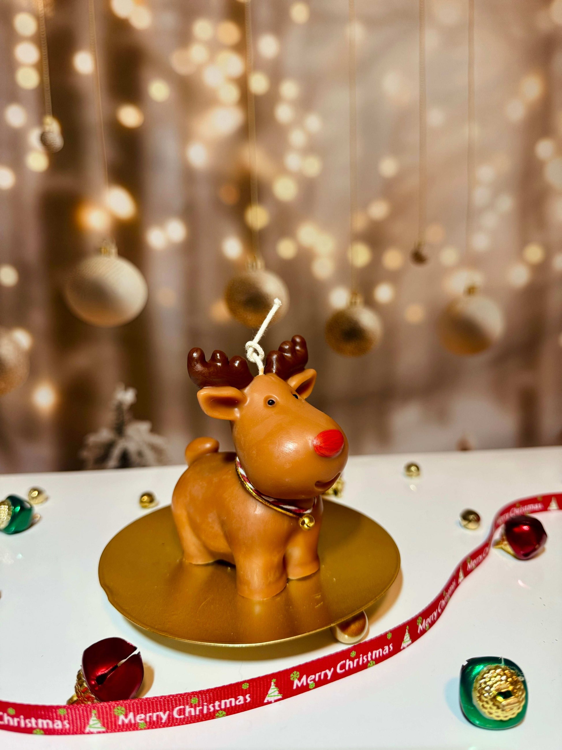 Cute  Rudolph Candle /Reindeer