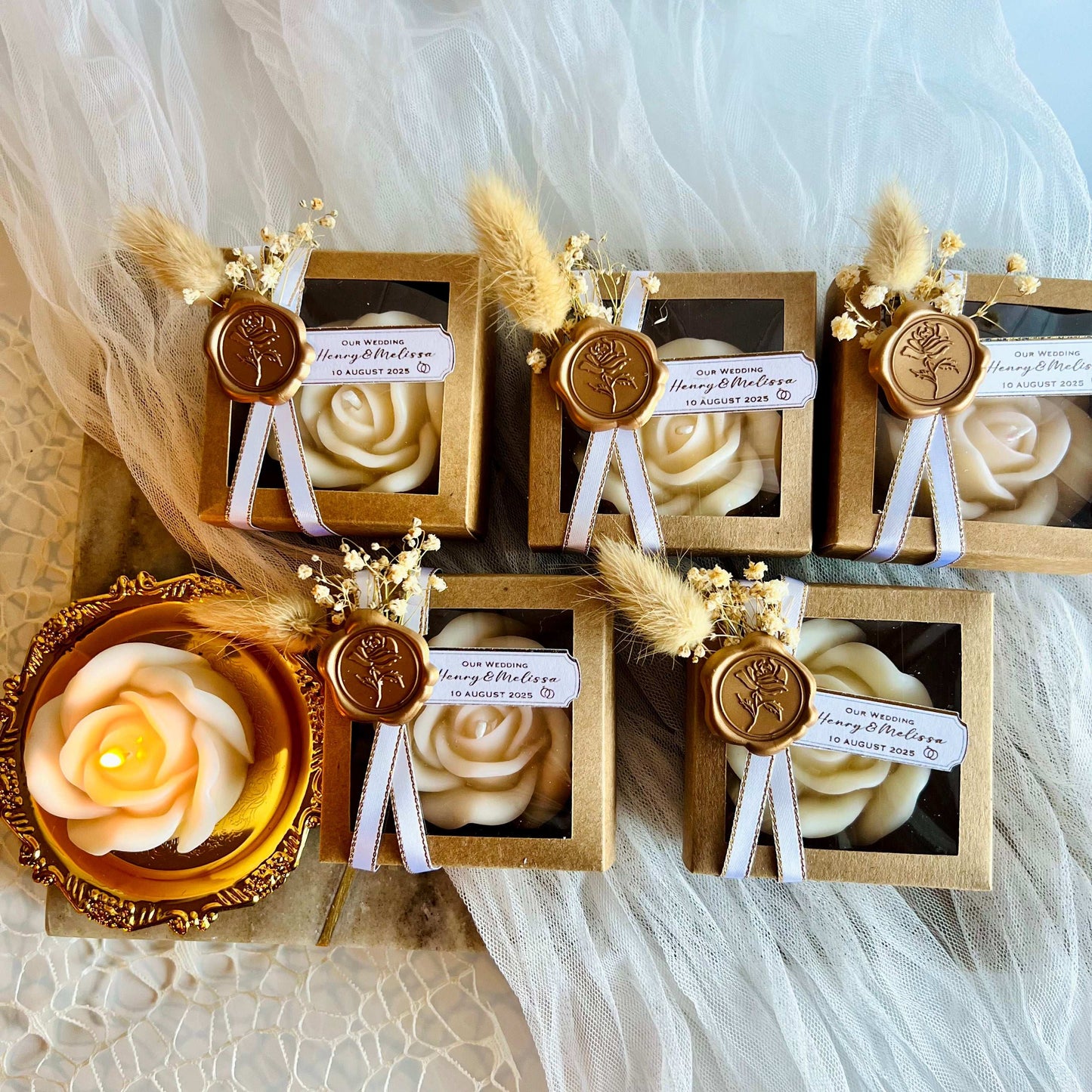 Rose Candle / Events Favors