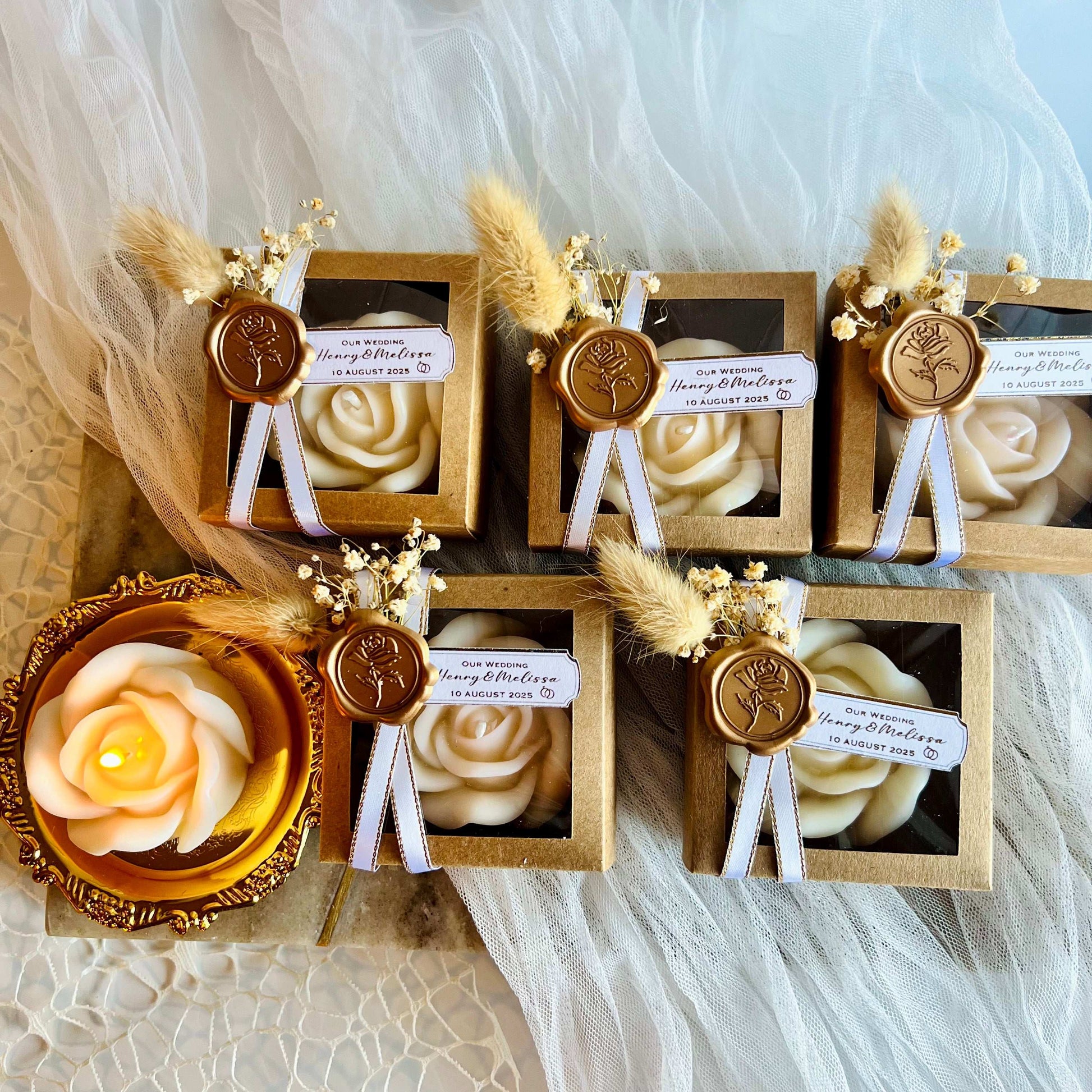 Rose Candle / Events Favors