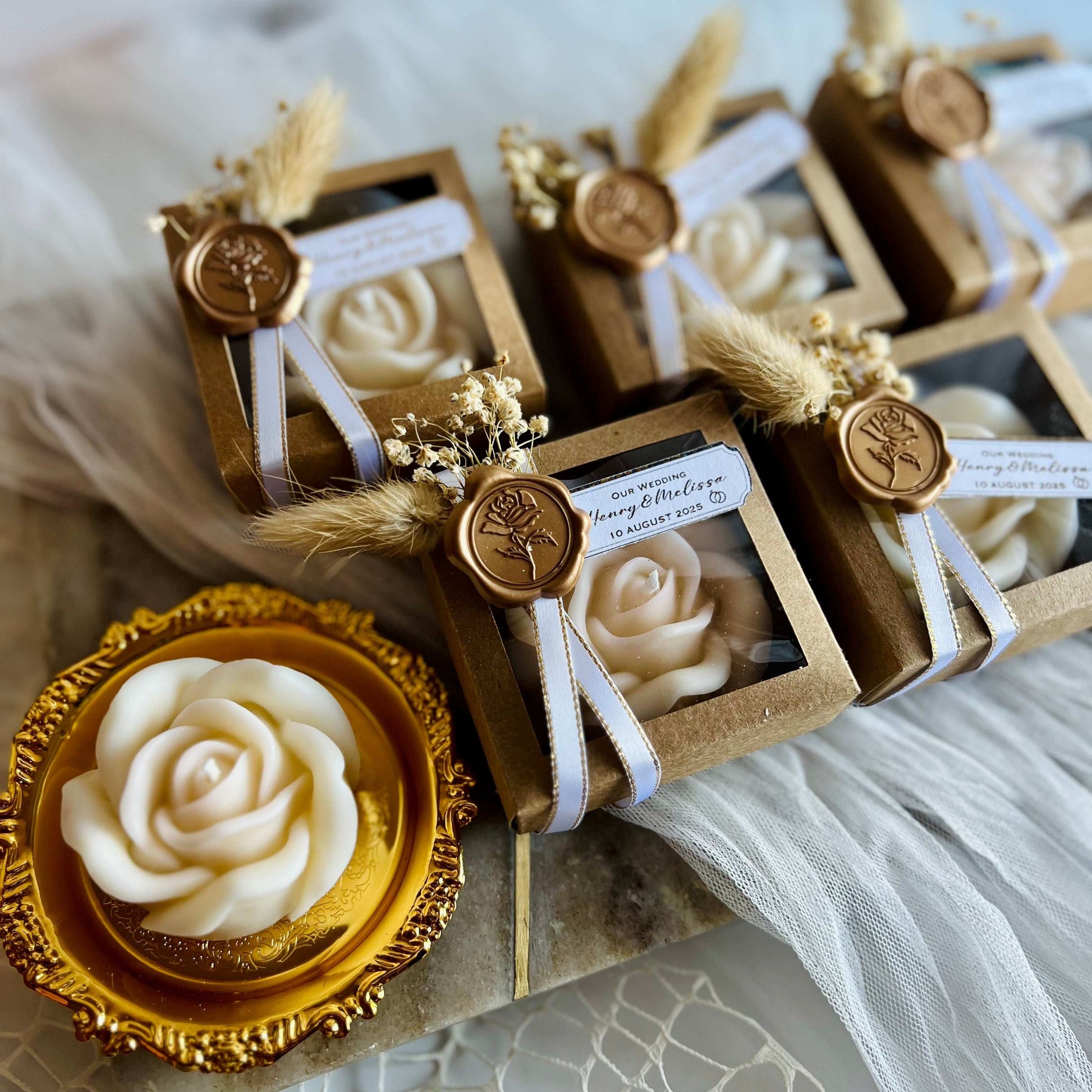 Rose Candle / Events Favors
