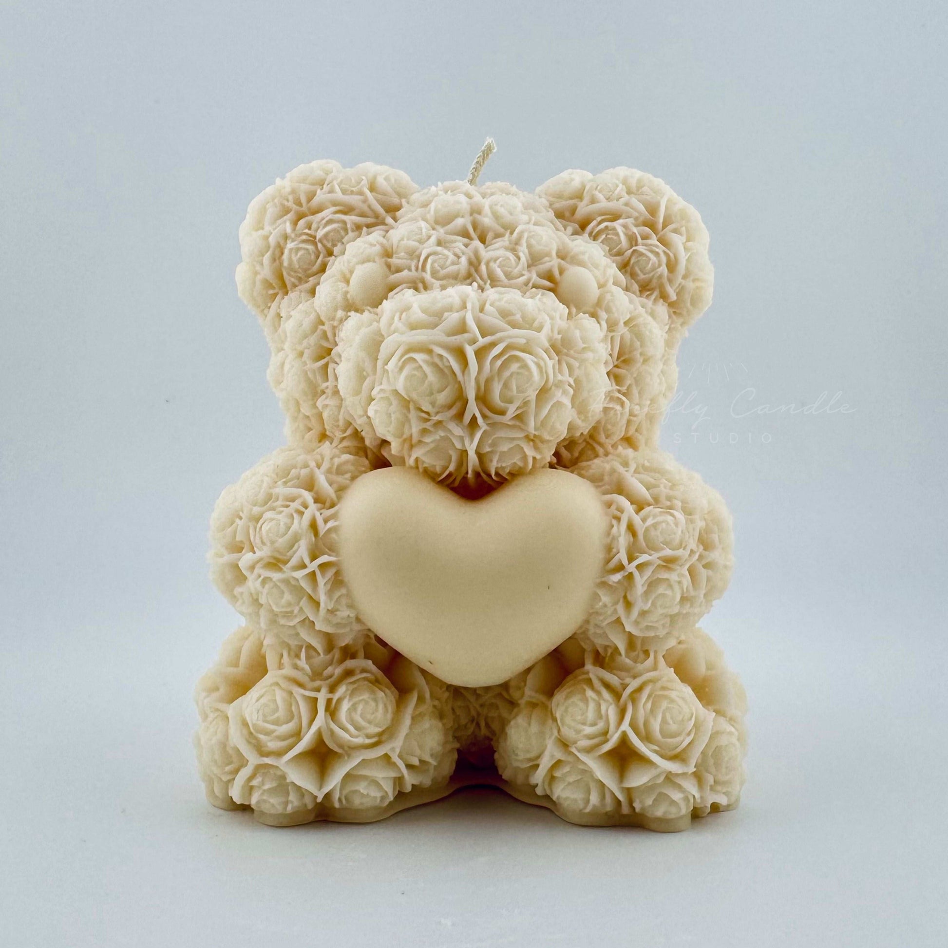 Rose Teddy Bear Candle (LARGE)