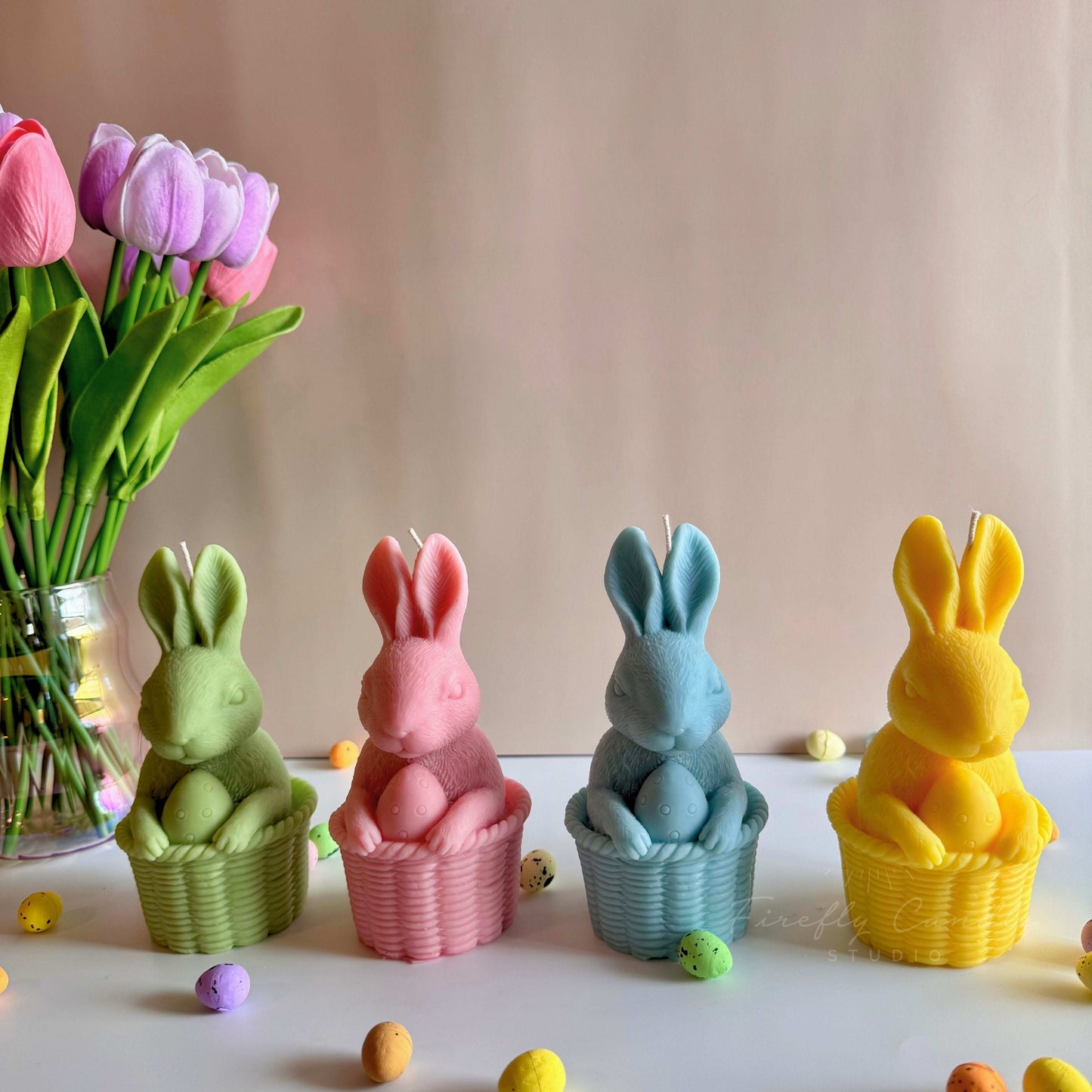 Basket Bunny Candle