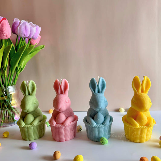 Basket Bunny Candle