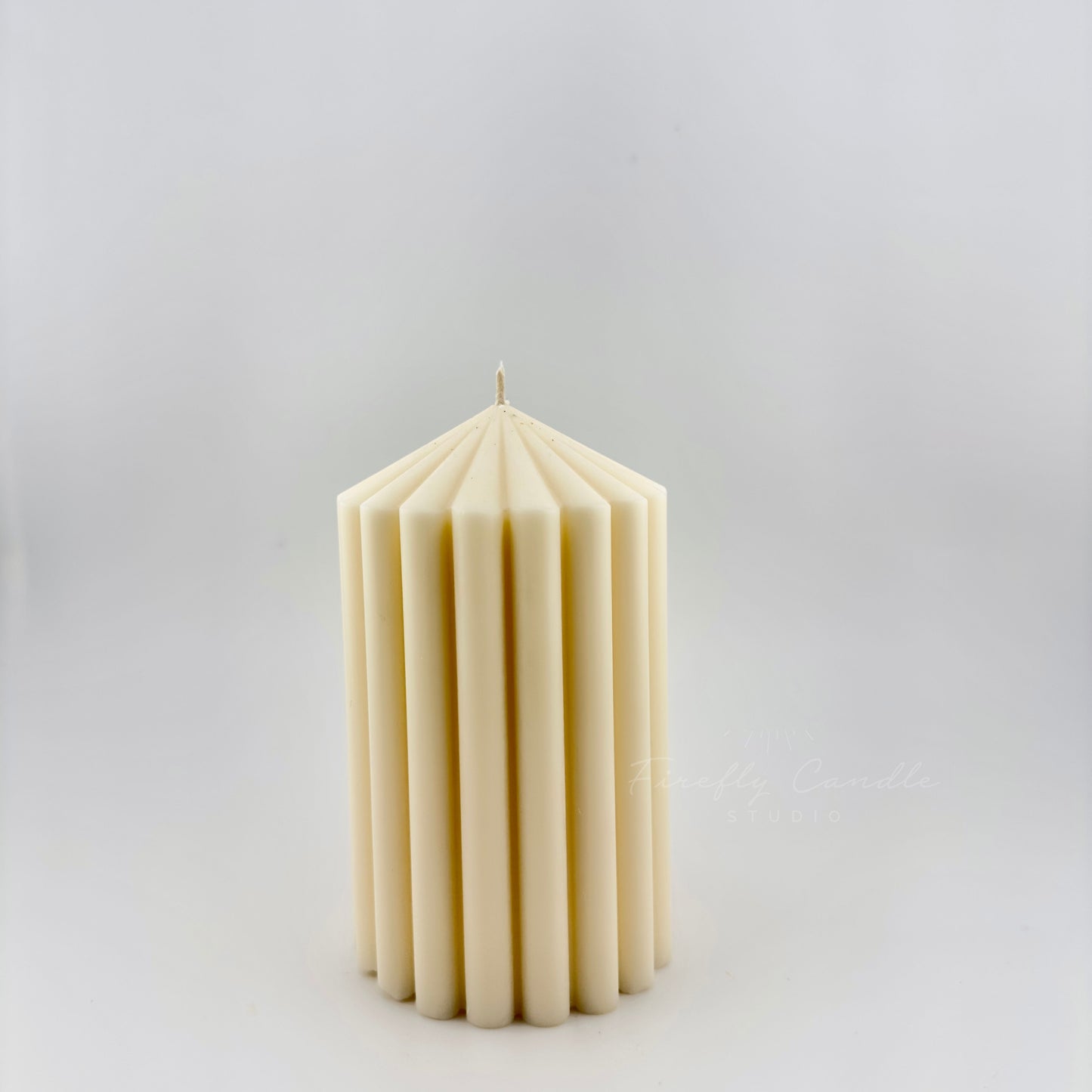 Ribbed Pillar Candle set